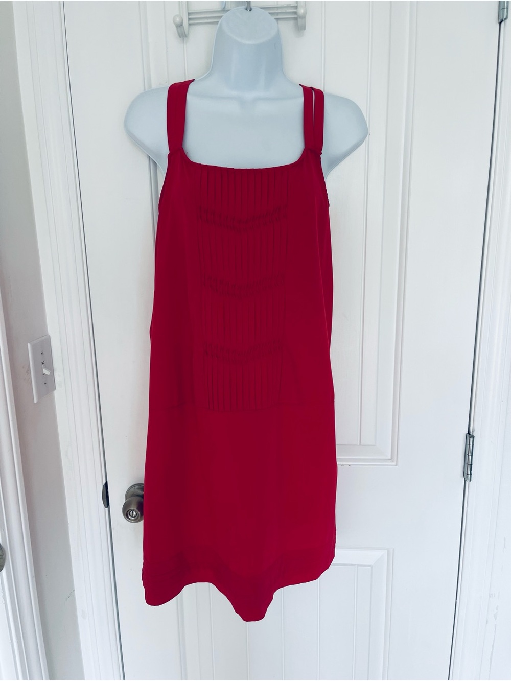 chic Crimson Red Sleeveless Dress